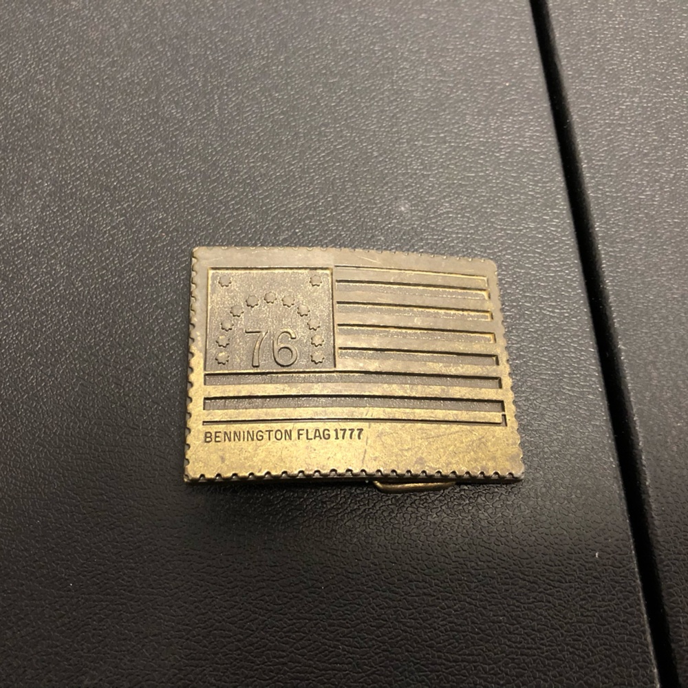 Vintage Bennington Flag Belt Buckle